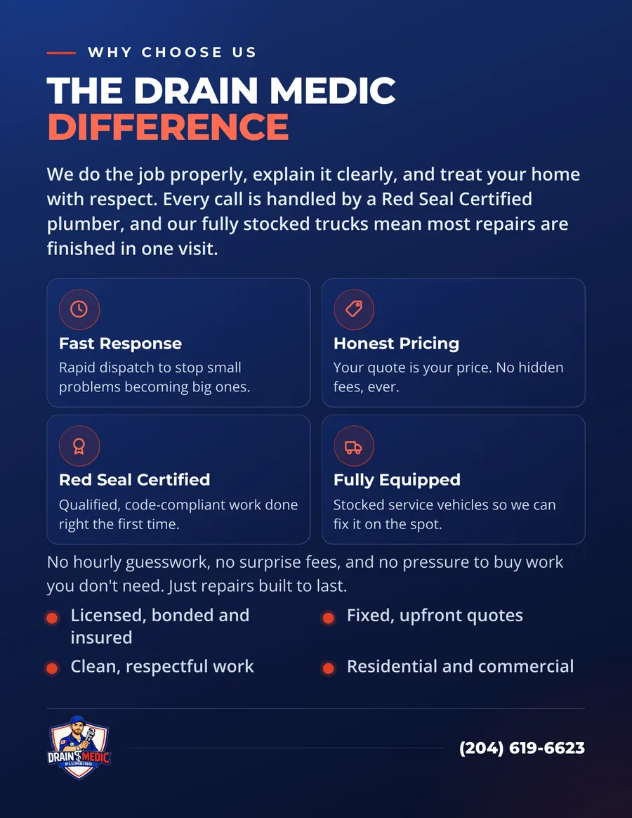Drain Medic Plumbing brochure, page 3